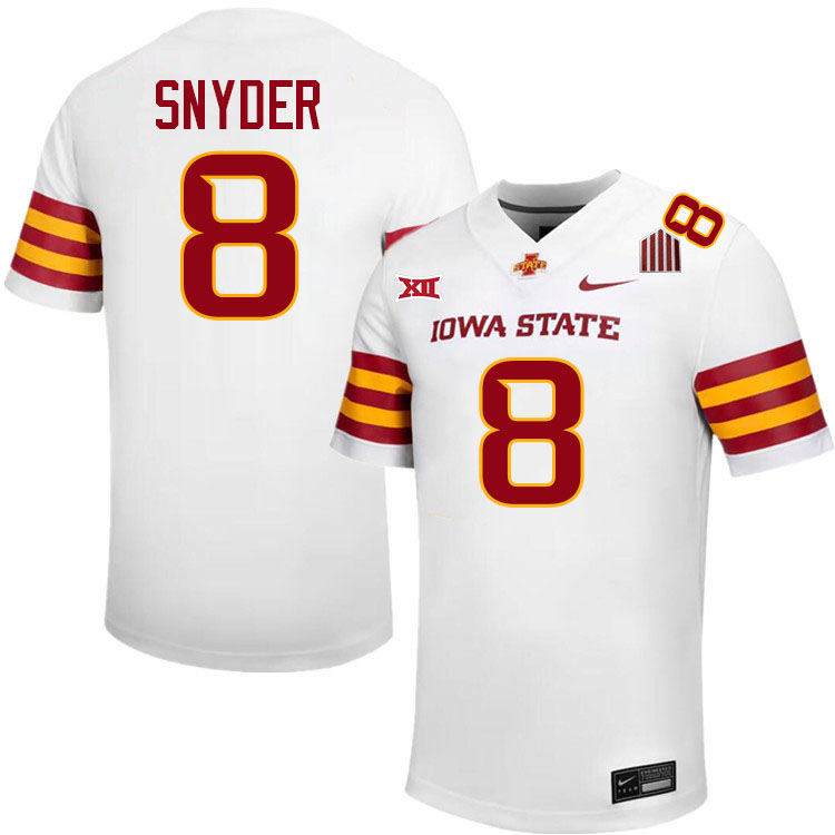 Kenard Snyder Jersey,Iowa State Cyclones #8 Kenard Snyder College Jersey Youth-White